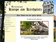 Tablet Screenshot of kneipe-am-kirchplatz.de